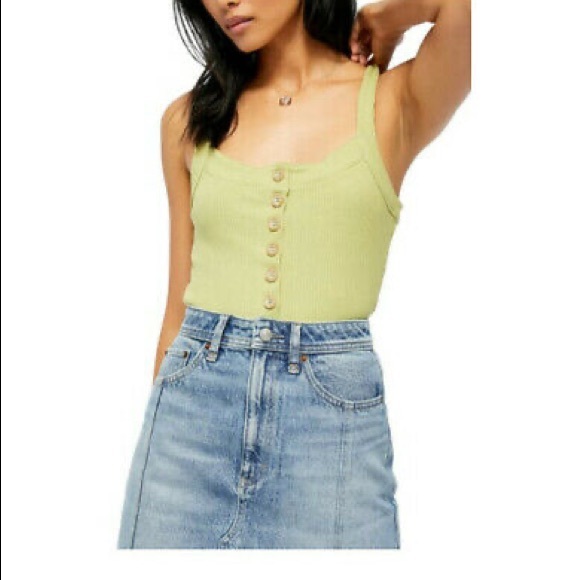 Free People Tops - Free People Bridgette Tank Top Tarragon Small NWT